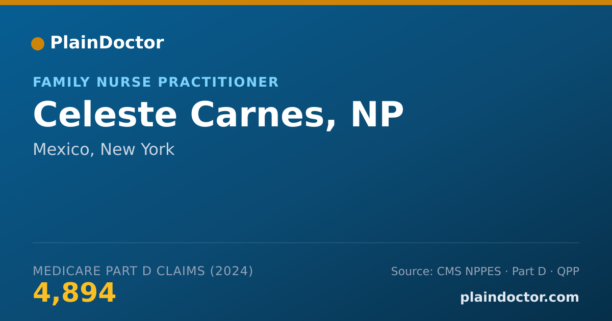 Shareable card for Celeste Carnes, NP - Family Nurse Practitioner, Mexico, NY