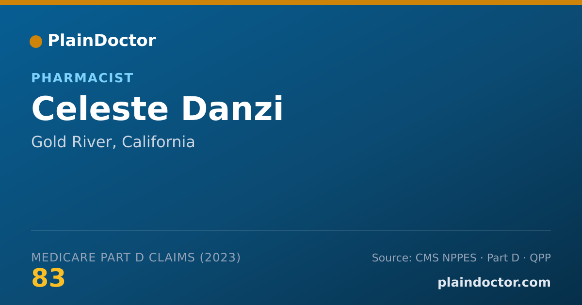 Shareable card for Celeste Danzi - Pharmacist, Gold River, CA