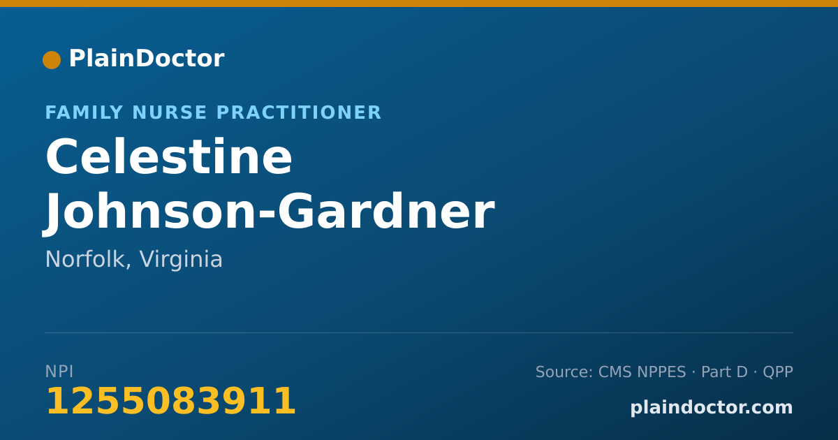 Shareable card for Celestine Johnson-Gardner - Family Nurse Practitioner, Norfolk, VA