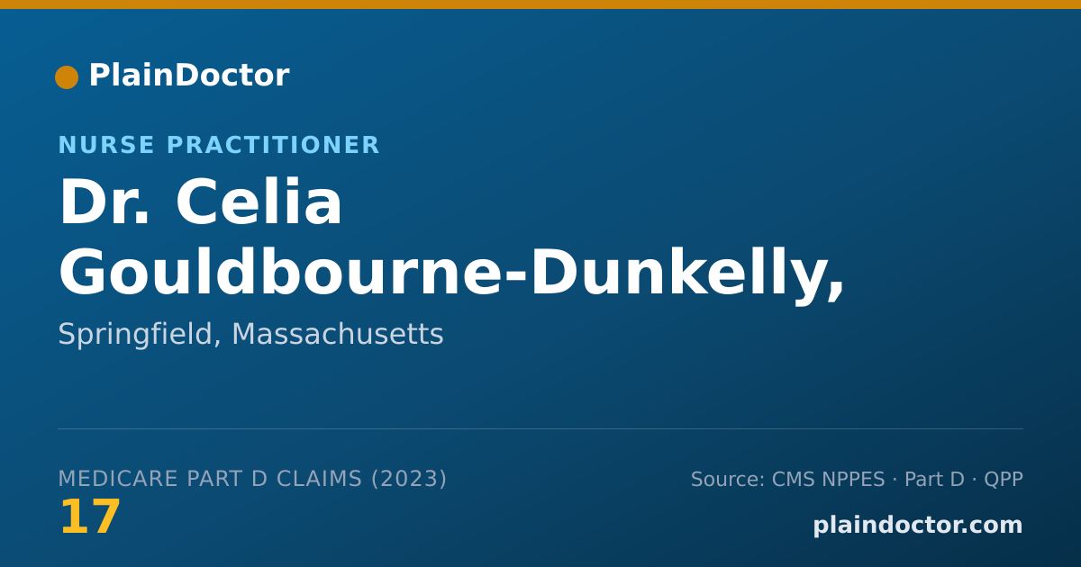 Shareable card for Celia Gouldbourne-Dunkelly, NP - Nurse Practitioner, Springfield, MA