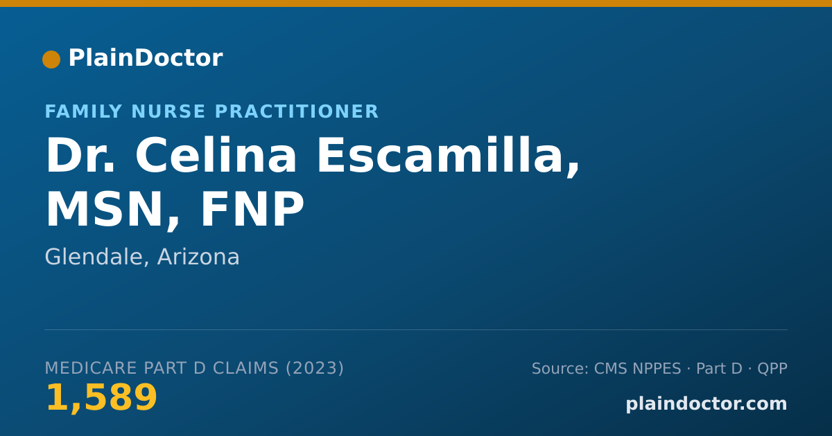 Shareable card for Celina Escamilla, MSN, FNP - Family Nurse Practitioner, Glendale, AZ