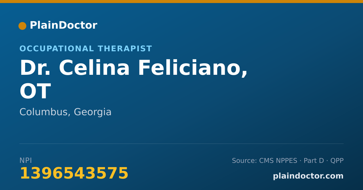 Shareable card for Celina Feliciano, OT - Occupational Therapist, Columbus, GA