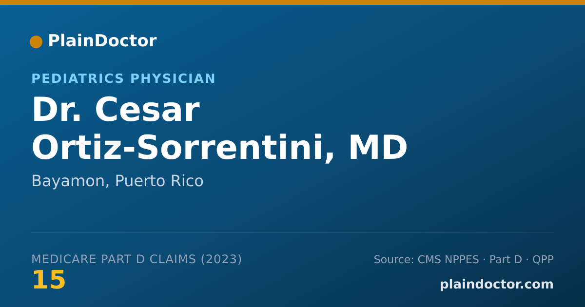 Shareable card for Cesar Ortiz-Sorrentini, MD - Pediatrics Physician, Bayamon, PR