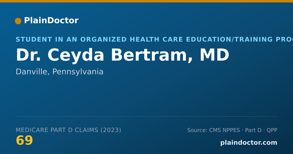 Shareable card for Ceyda Bertram, MD - Student in an Organized Health Care Education/Training Program, Danville, PA