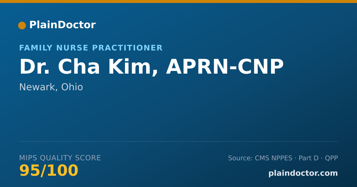 Shareable card for Cha Kim, APRN-CNP - Family Nurse Practitioner, Newark, OH