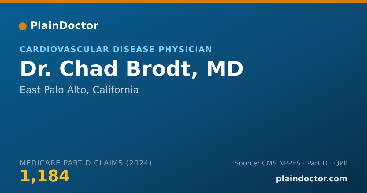 Shareable card for Chad Brodt, MD - Cardiovascular Disease Physician, East Palo Alto, CA