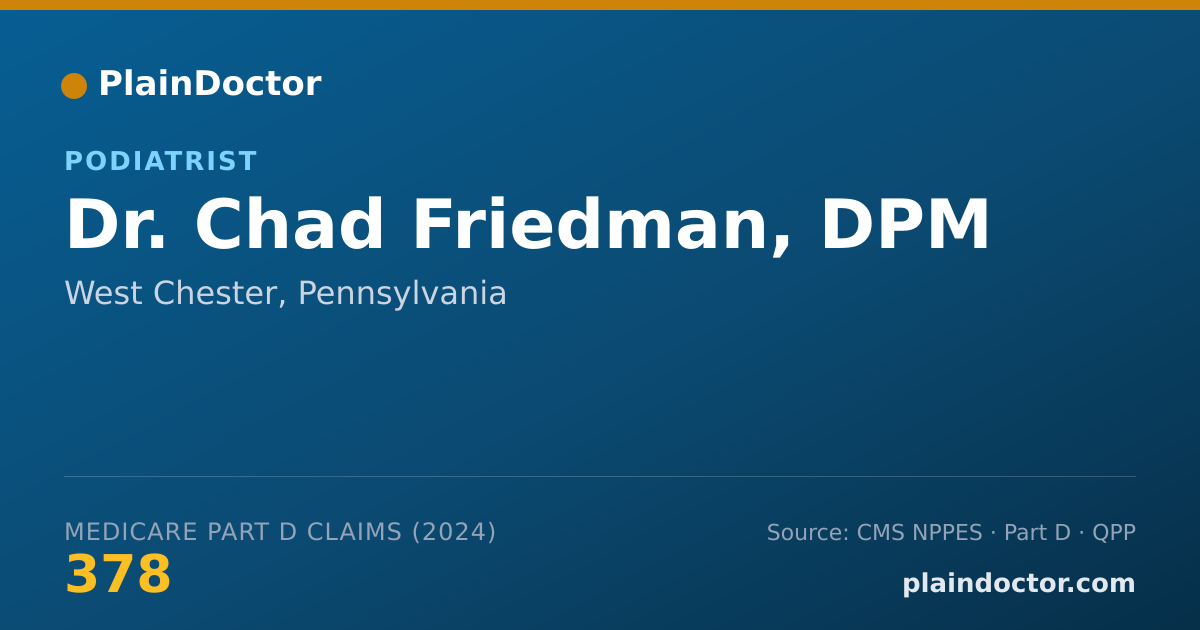 Shareable card for Chad Friedman, DPM - Foot & Ankle Surgery Podiatrist, West Chester, PA
