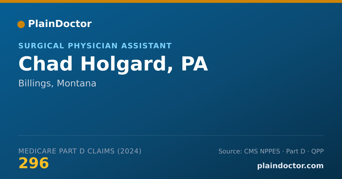 Shareable card for Chad Holgard, PA - Physician Assistant, Billings, MT