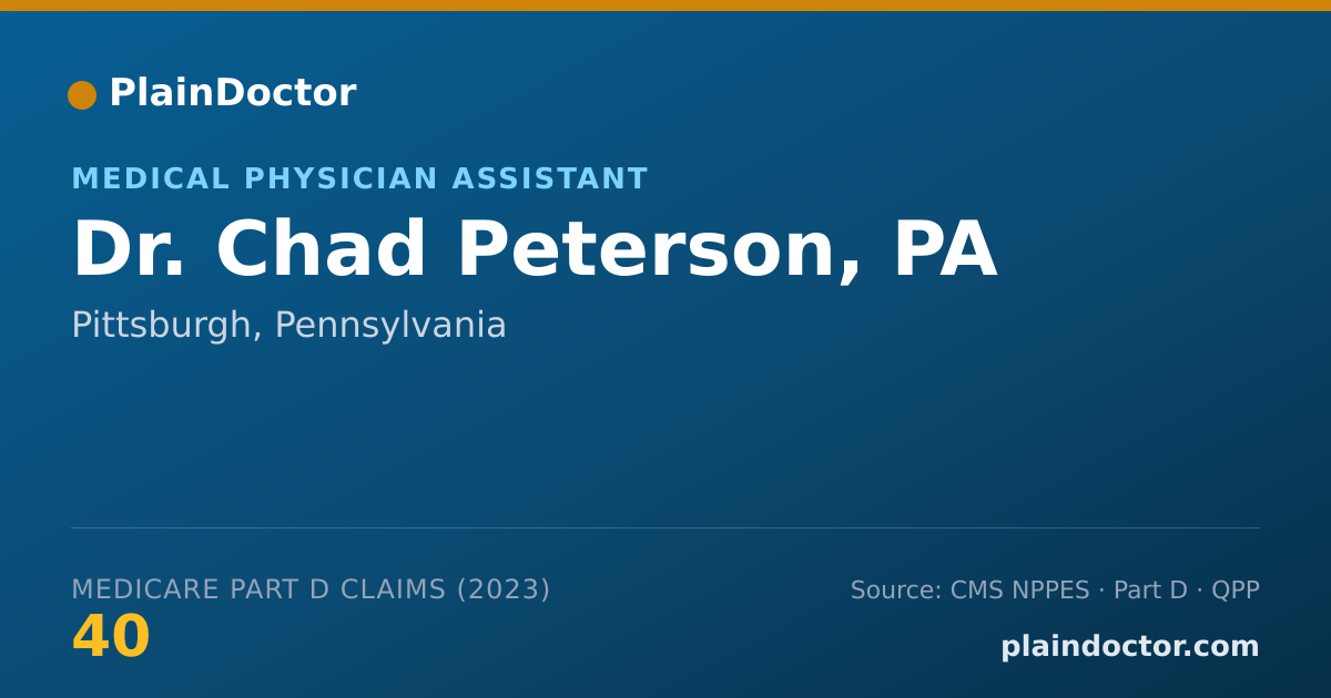 Shareable card for Chad Peterson, PA - Medical Physician Assistant, Pittsburgh, PA