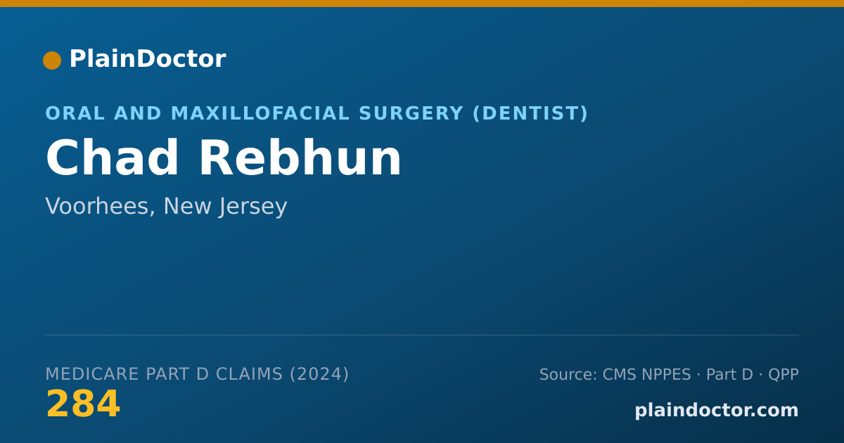 Shareable card for Chad Rebhun - Oral and Maxillofacial Surgery (Dentist), Voorhees, NJ