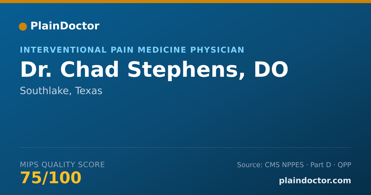 Shareable card for Chad Stephens, DO - Sports Medicine (Family Medicine) Physician, Southlake, TX
