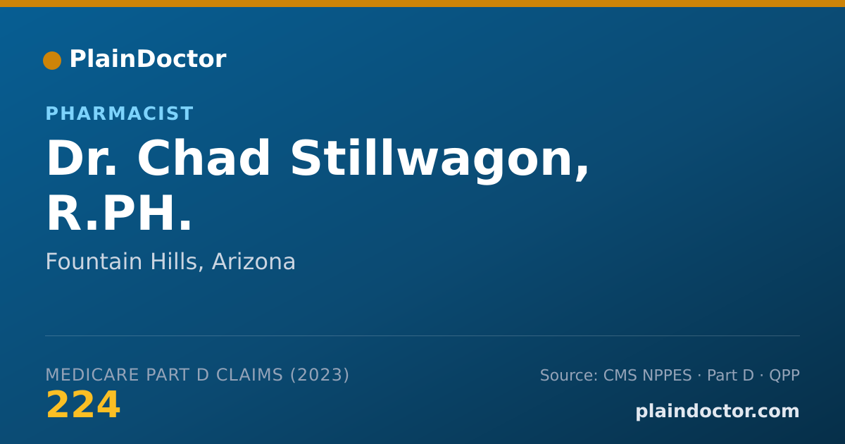 Shareable card for Chad Stillwagon, R.PH. - Pharmacist, Fountain Hills, AZ