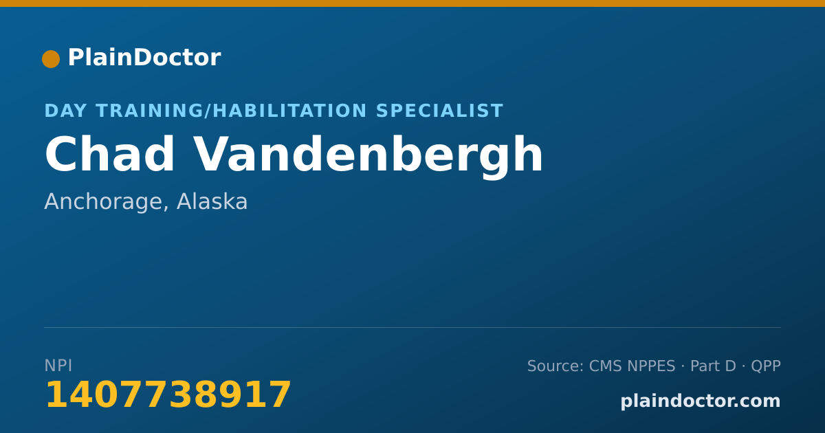 Shareable card for Chad Vandenbergh - Day Training/Habilitation Specialist, Anchorage, AK