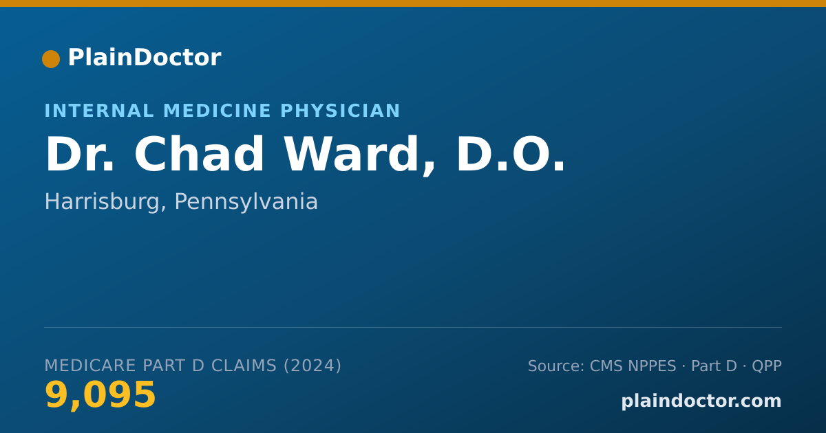Shareable card for Chad Ward, D.O. - Internal Medicine Physician, Harrisburg, PA