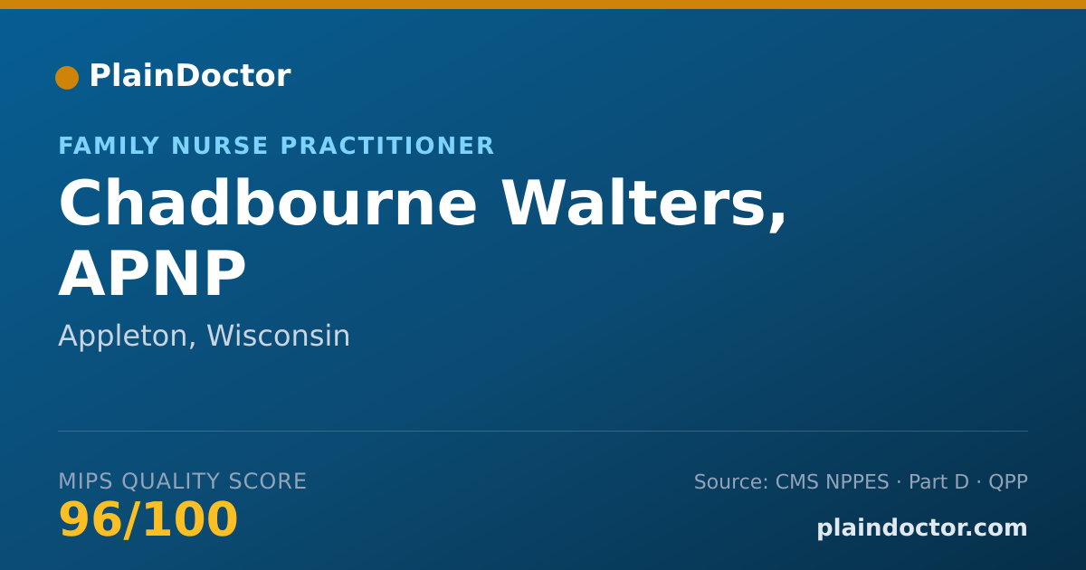 Shareable card for Chadbourne Walters, APNP - Family Nurse Practitioner, Appleton, WI