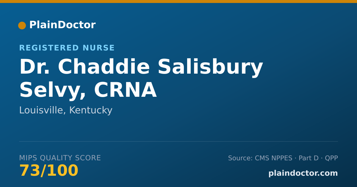 Shareable card for Chaddie Salisbury Selvy, CRNA - Registered Nurse, Louisville, KY