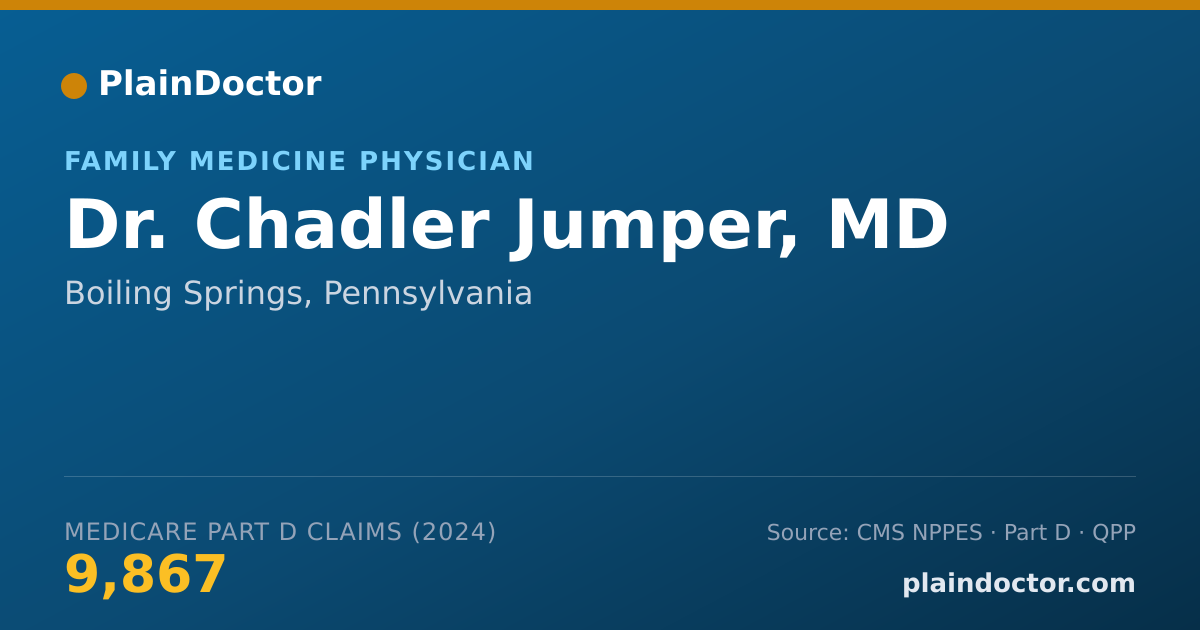 Shareable card for Chadler Jumper, MD - Family Medicine Physician, Boiling Springs, PA