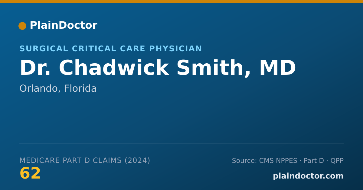 Shareable card for Chadwick Smith, MD - Surgery Physician, Orlando, FL