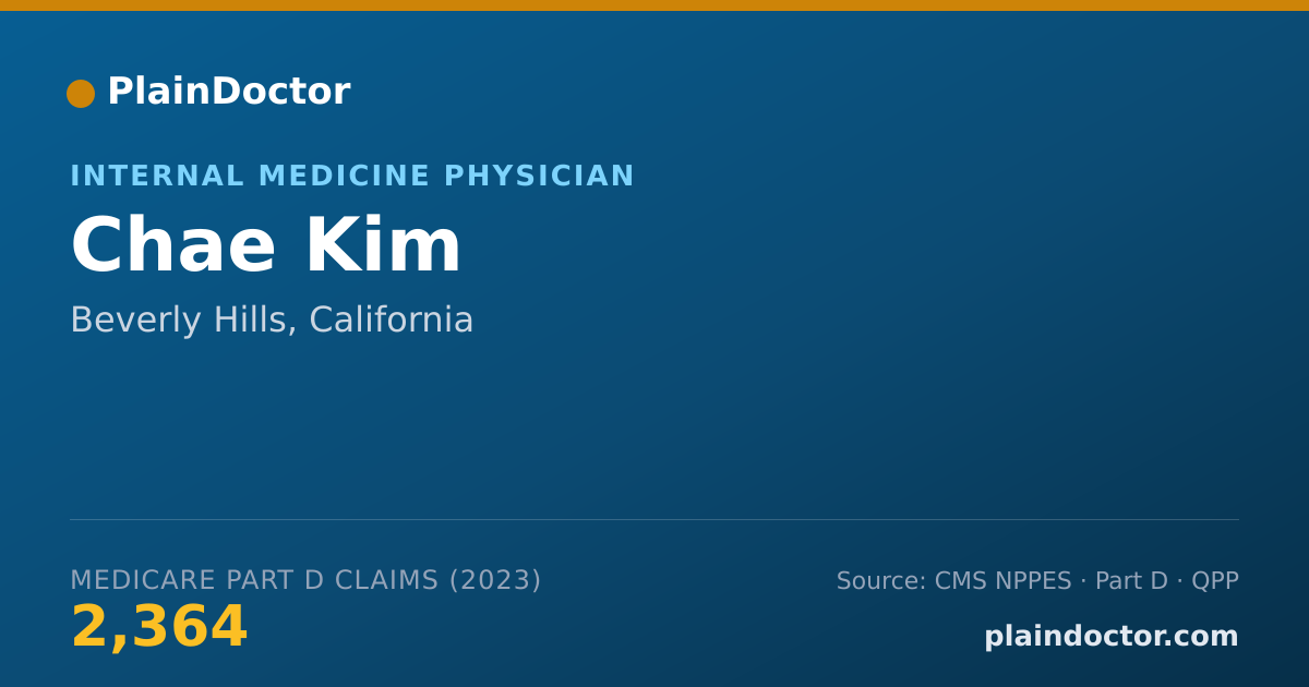 Shareable card for Chae Kim - Internal Medicine Physician, Beverly Hills, CA
