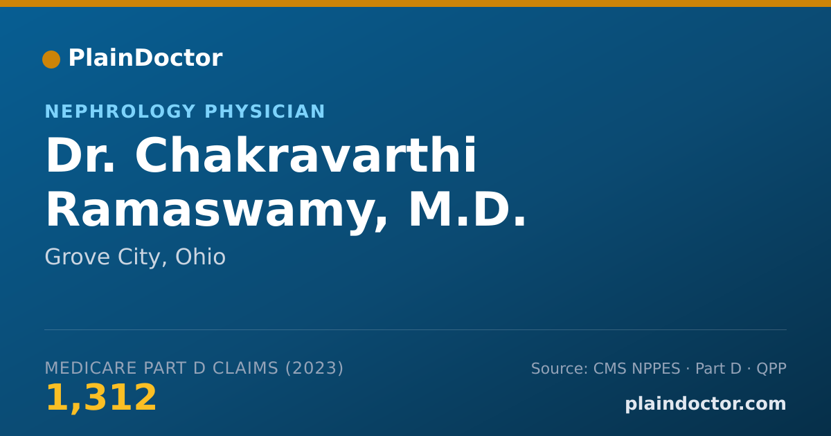 Shareable card for Chakravarthi Ramaswamy, M.D. - Nephrology Physician, Grove City, OH