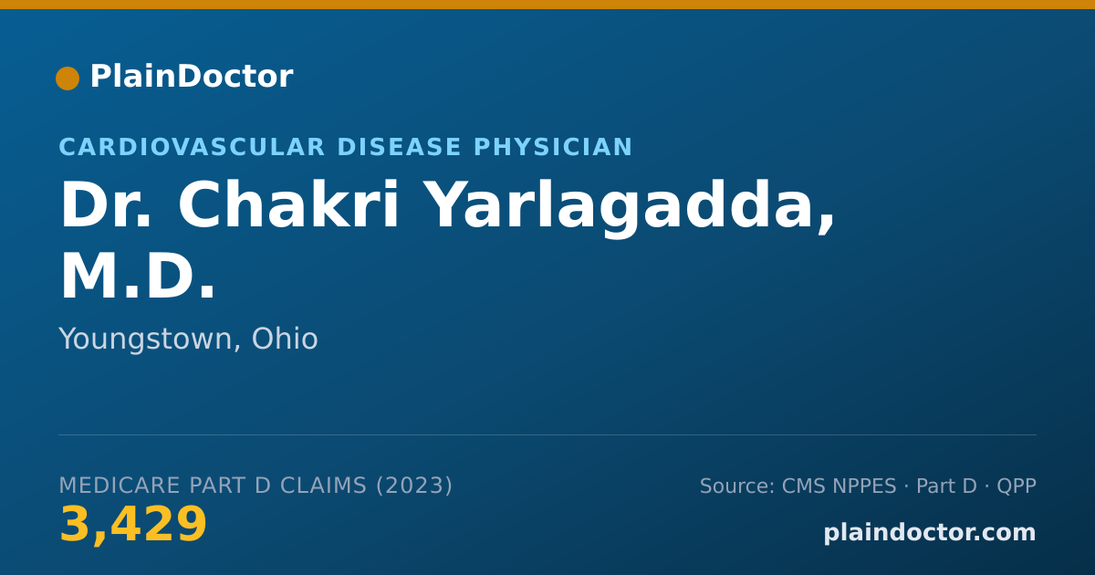 Shareable card for Chakri Yarlagadda, M.D. - Cardiovascular Disease Physician, Youngstown, OH