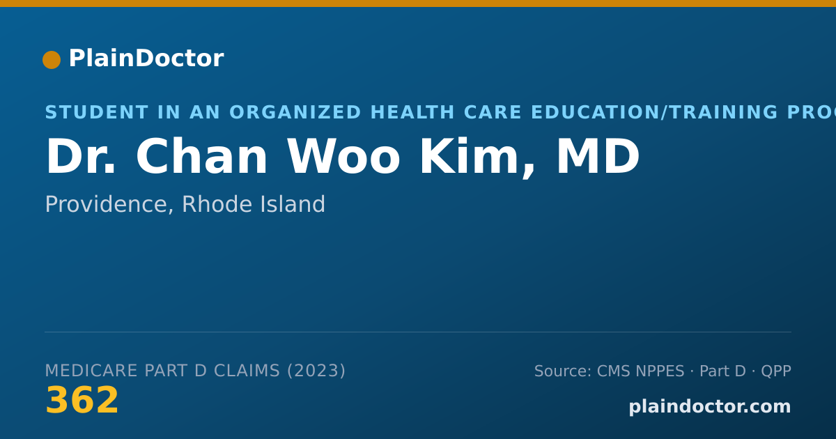 Shareable card for Chan Woo Kim, MD - Student in an Organized Health Care Education/Training Program, Providence, RI