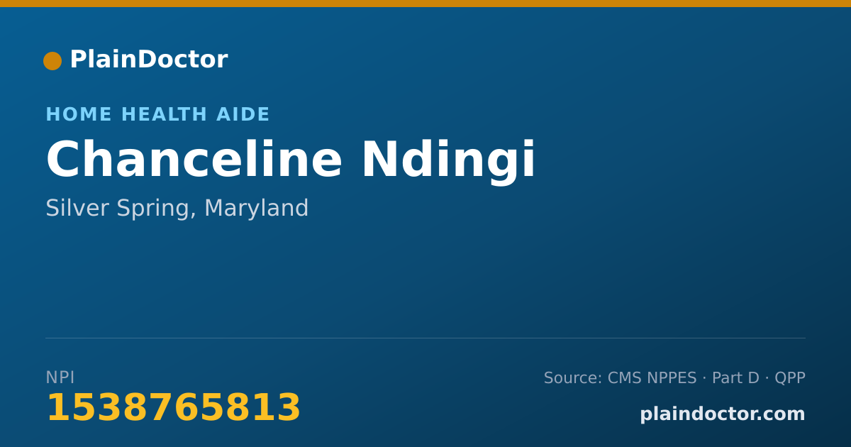 Shareable card for Chanceline Ndingi - Home Health Aide, Silver Spring, MD