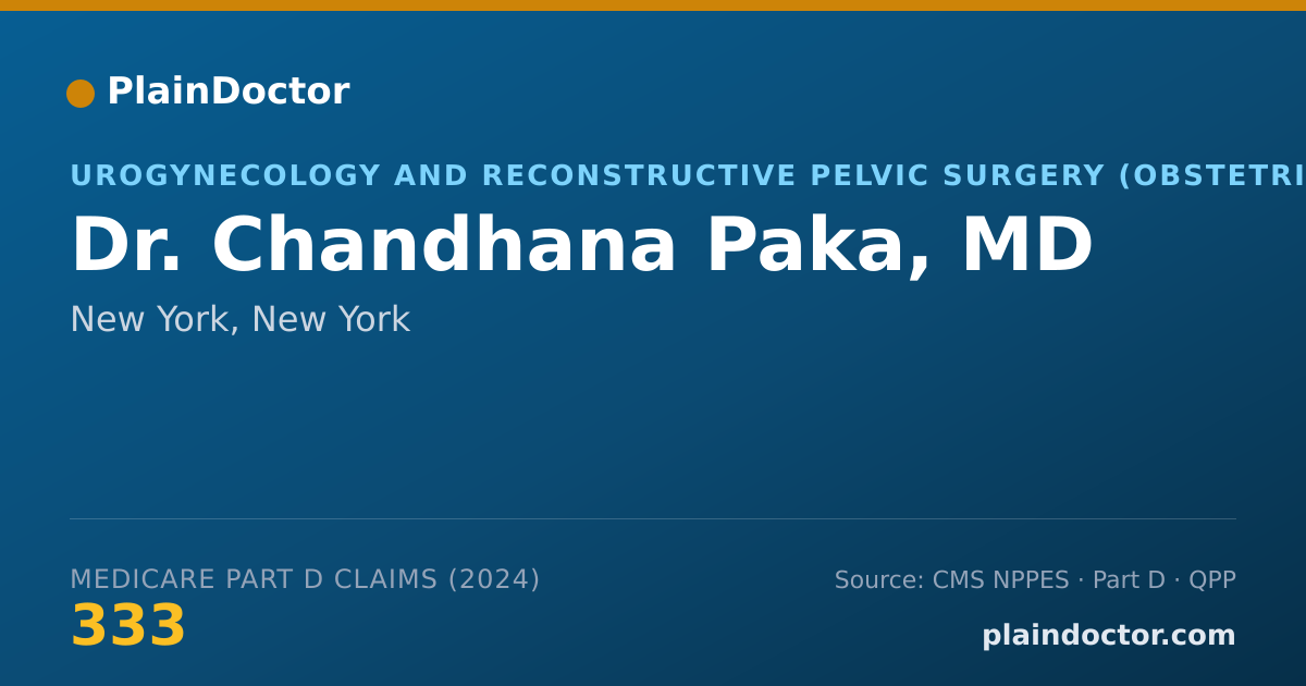 Shareable card for Chandhana Paka, MD - Urogynecology and Reconstructive Pelvic Surgery (Obstetrics & Gynecology) Physician, New York, NY