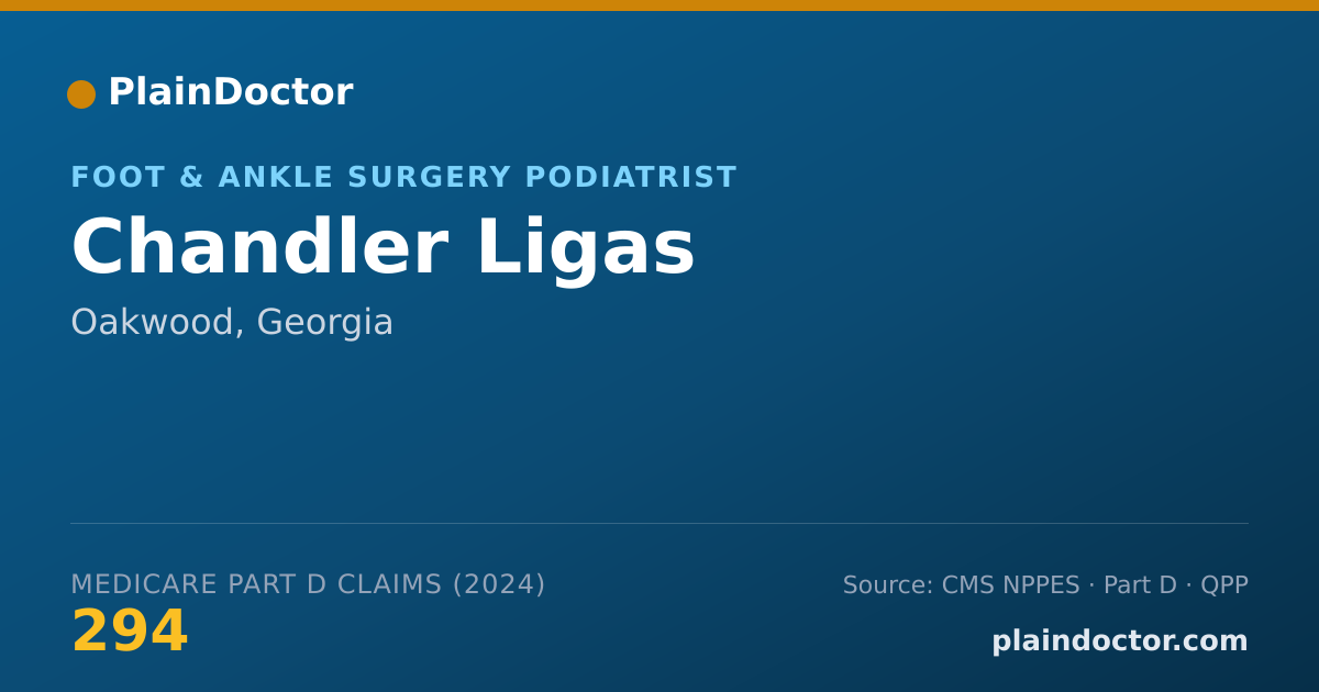 Shareable card for Chandler Ligas - Foot & Ankle Surgery Podiatrist, Oakwood, GA
