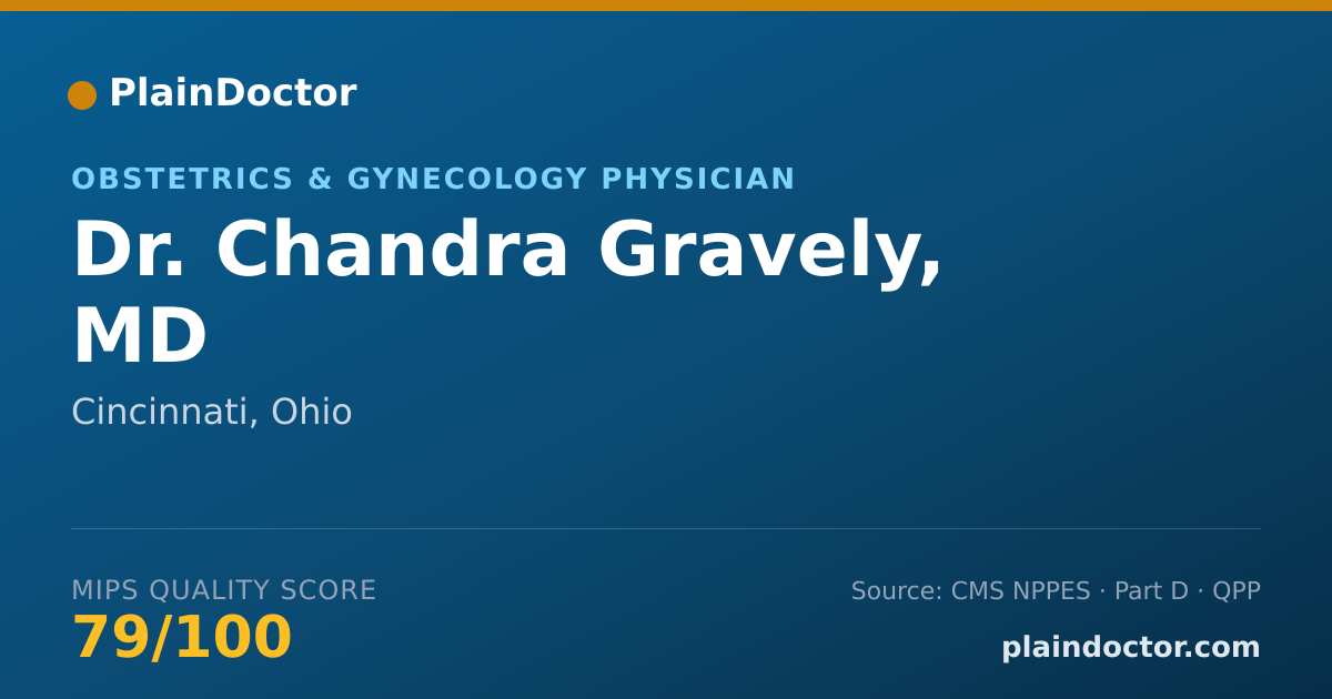 Shareable card for Chandra Gravely, MD - Obstetrics & Gynecology Physician, Cincinnati, OH