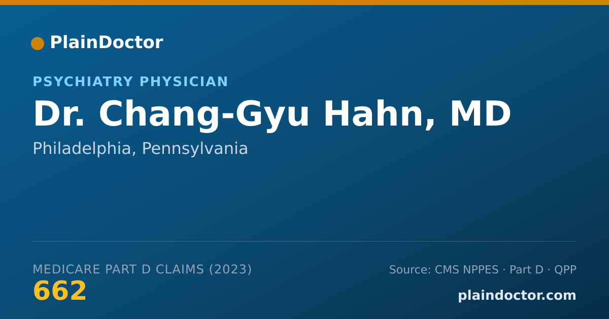 Shareable card for Chang-Gyu Hahn, MD - Psychiatry Physician, Philadelphia, PA