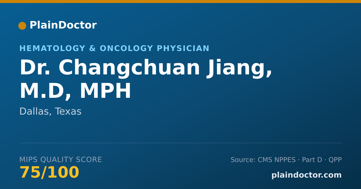 Shareable card for Changchuan Jiang, M.D, MPH - Hematology & Oncology Physician, Dallas, TX