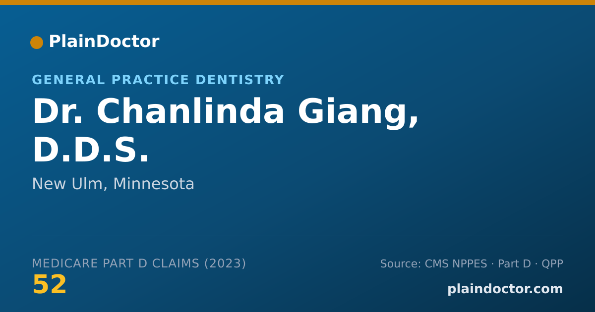 Shareable card for Chanlinda Giang, D.D.S. - General Practice Dentistry, New Ulm, MN