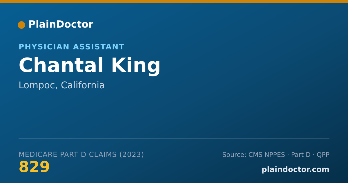Shareable card for Chantal King - Physician Assistant, Lompoc, CA