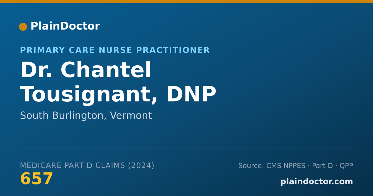 Shareable card for Chantel Tousignant, DNP - Primary Care Nurse Practitioner, South Burlington, VT
