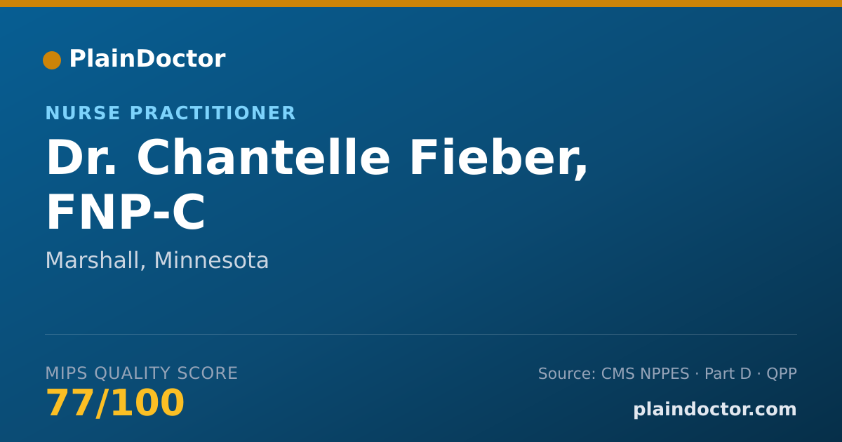 Shareable card for Chantelle Fieber, FNP-C - Nurse Practitioner, Marshall, MN