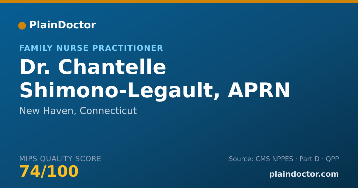 Shareable card for Chantelle Shimono-Legault, APRN - Family Nurse Practitioner, New Haven, CT