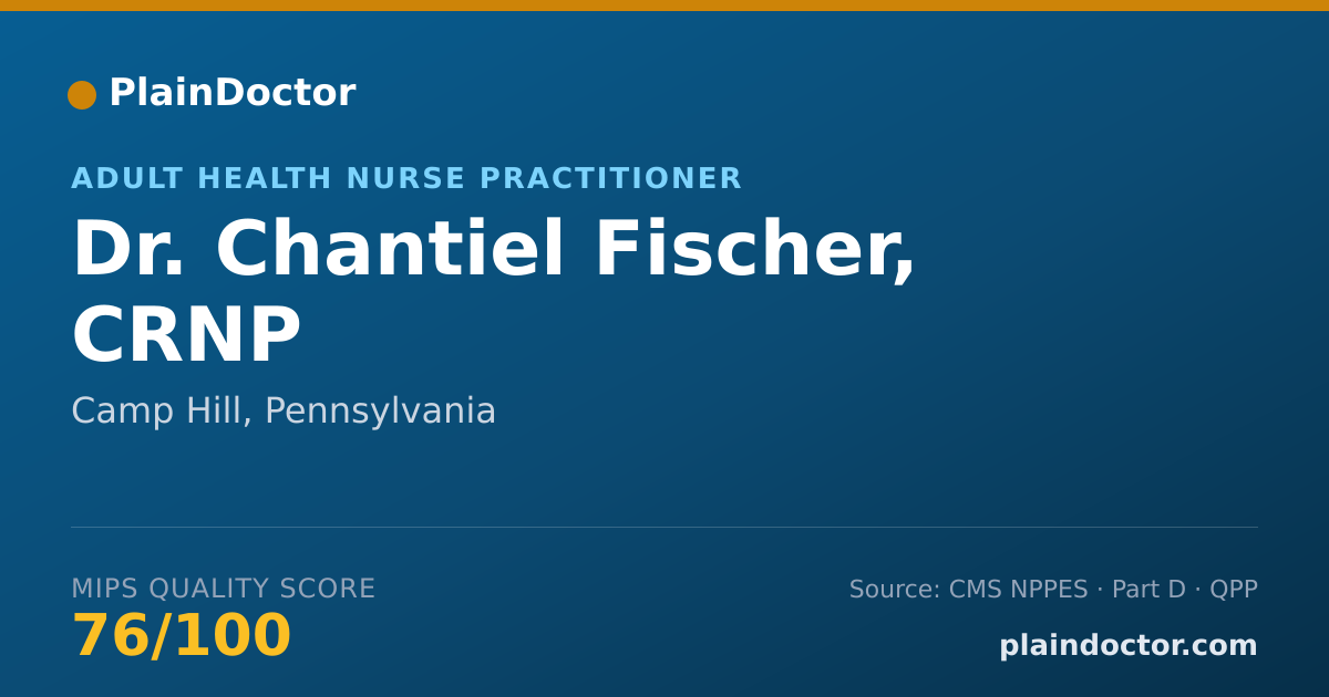 Shareable card for Chantiel Fischer, CRNP - Adult Health Nurse Practitioner, Camp Hill, PA