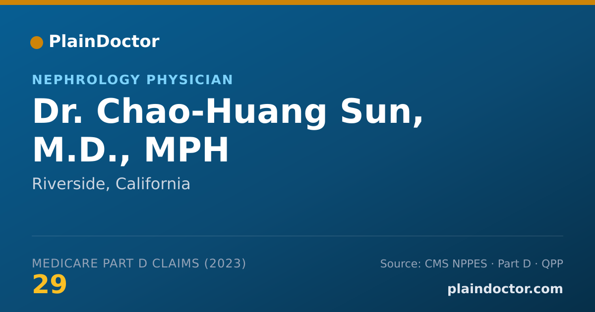 Shareable card for Chao-Huang Sun, M.D., MPH - Nephrology Physician, Riverside, CA