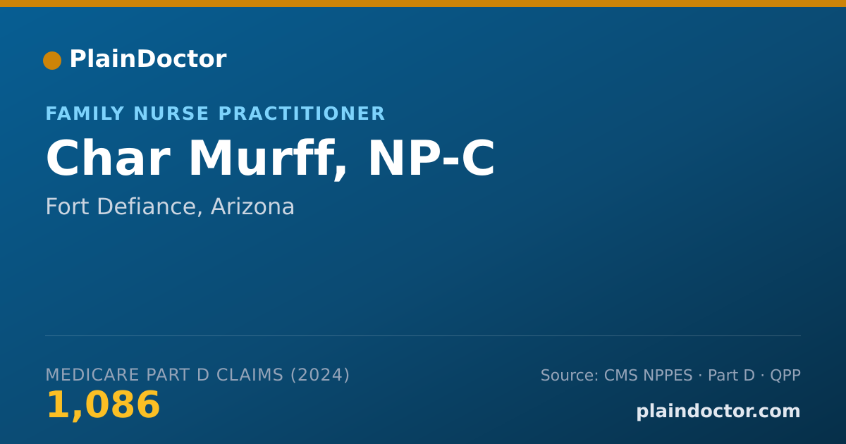 Shareable card for Char Murff, NP-C - Family Nurse Practitioner, Fort Defiance, AZ