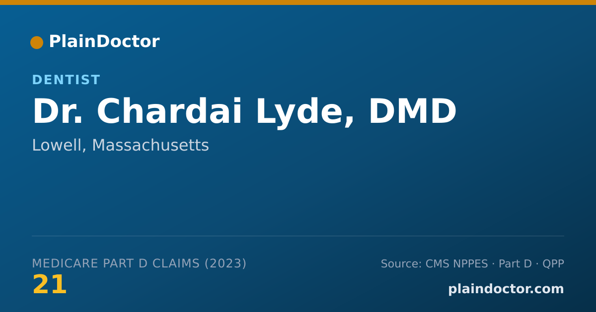 Shareable card for Chardai Lyde, DMD - Dentist, Lowell, MA