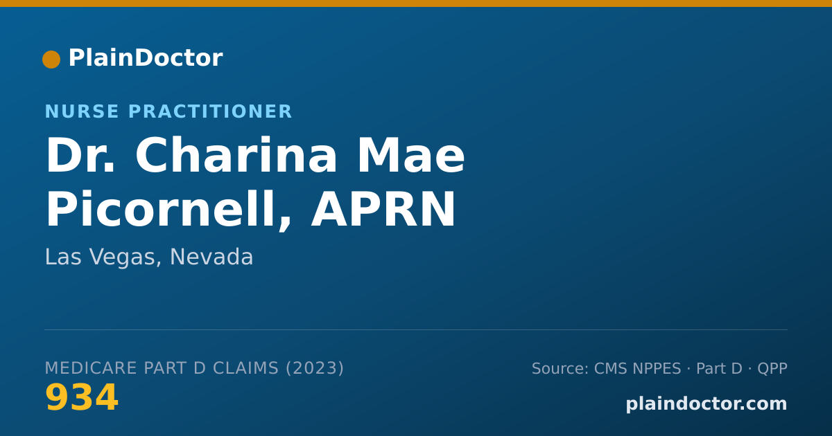 Shareable card for Charina Mae Picornell, APRN - Nurse Practitioner, Las Vegas, NV