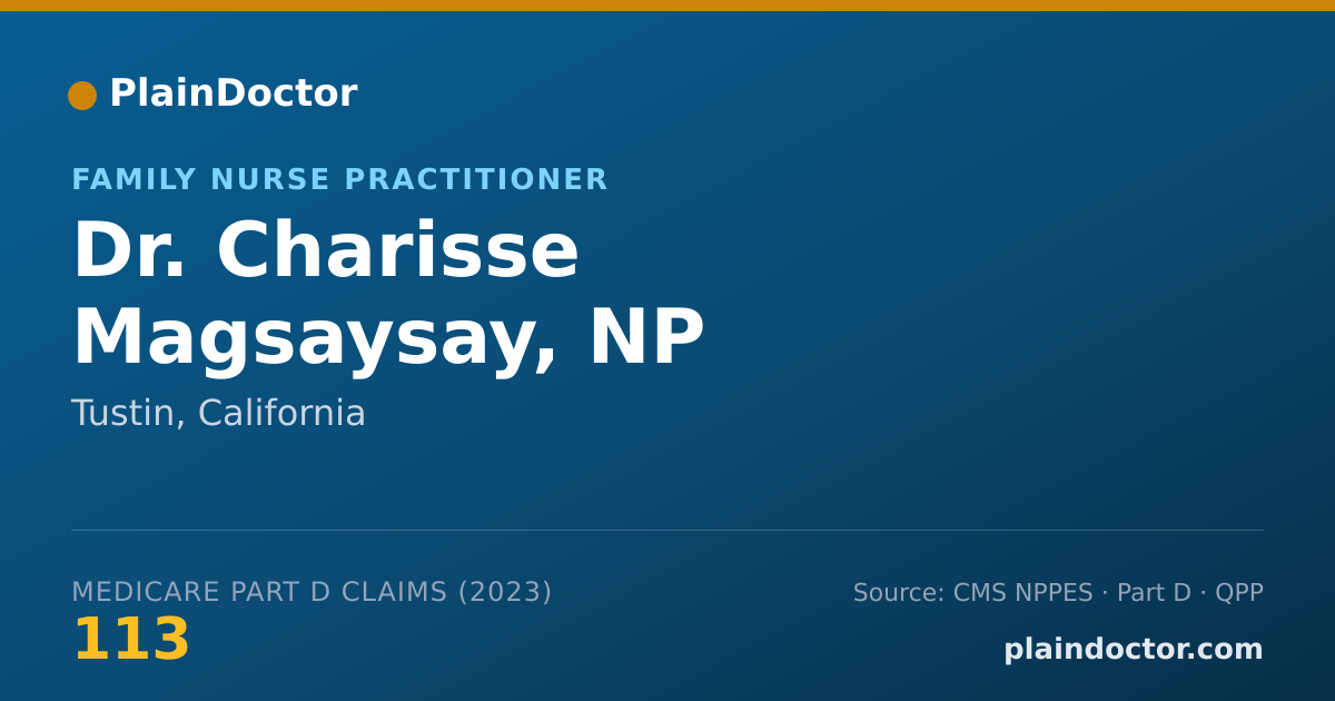 Shareable card for Charisse Magsaysay, NP - Family Nurse Practitioner, Tustin, CA