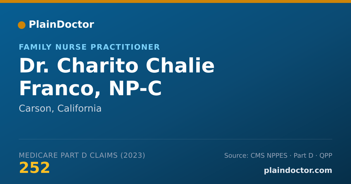 Shareable card for Charito Chalie Franco, NP-C - Family Nurse Practitioner, Carson, CA