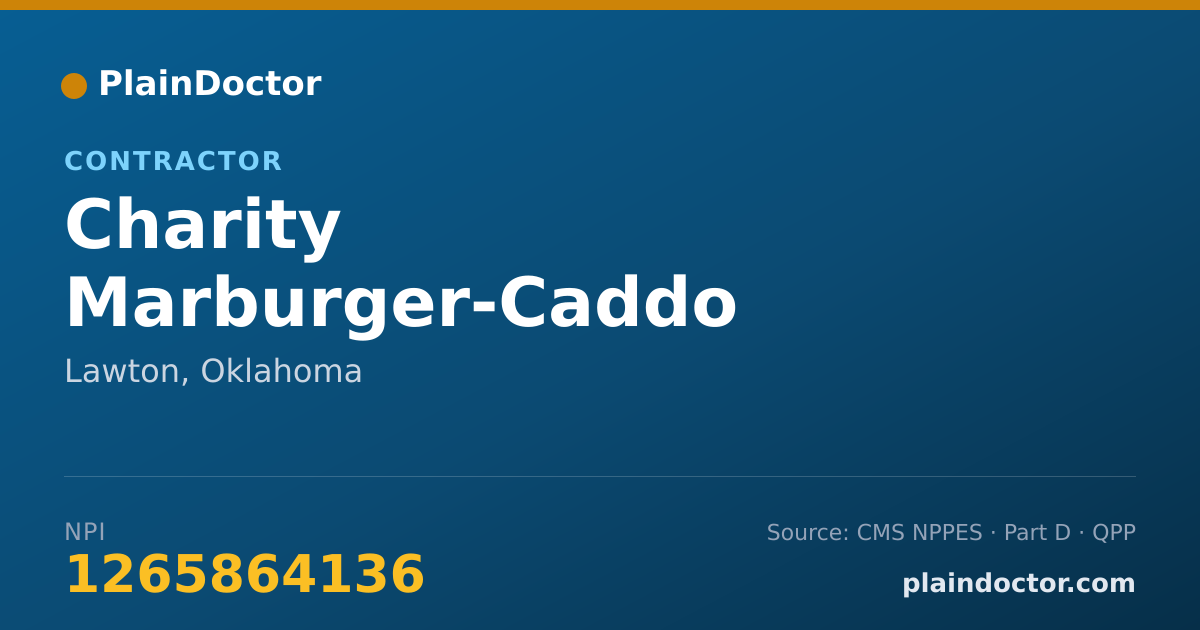 Shareable card for Charity Marburger-Caddo - Contractor, Lawton, OK