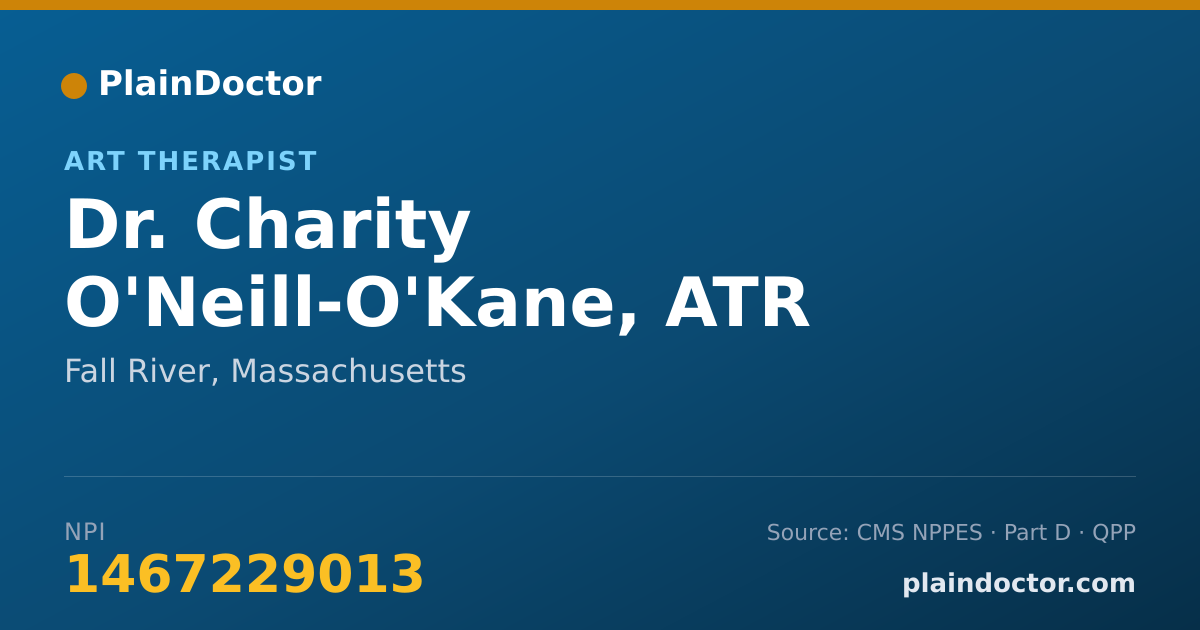 Shareable card for Charity O'Neill-O'Kane, ATR - Art Therapist, Fall River, MA