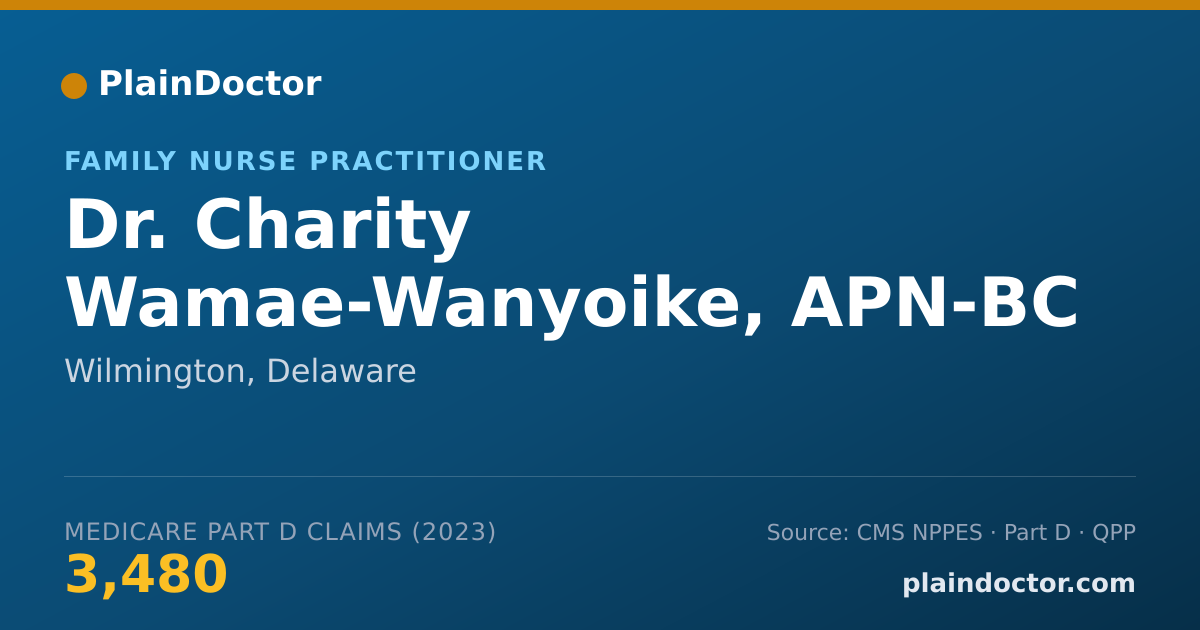 Shareable card for Charity Wamae-Wanyoike, APN-BC - Family Nurse Practitioner, Wilmington, DE
