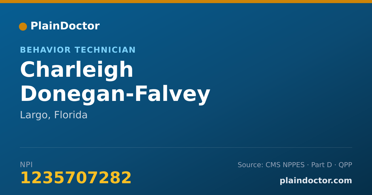 Shareable card for Charleigh Donegan-Falvey - Behavior Technician, Largo, FL