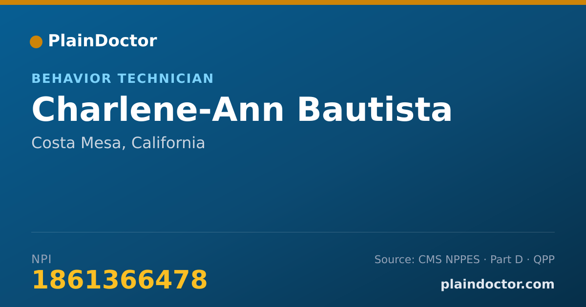 Shareable card for Charlene-Ann Bautista - Behavior Technician, Costa Mesa, CA