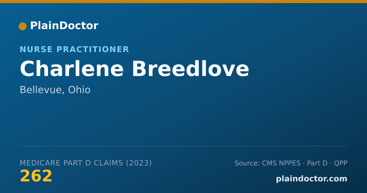 Shareable card for Charlene Breedlove - Nurse Practitioner, Bellevue, OH